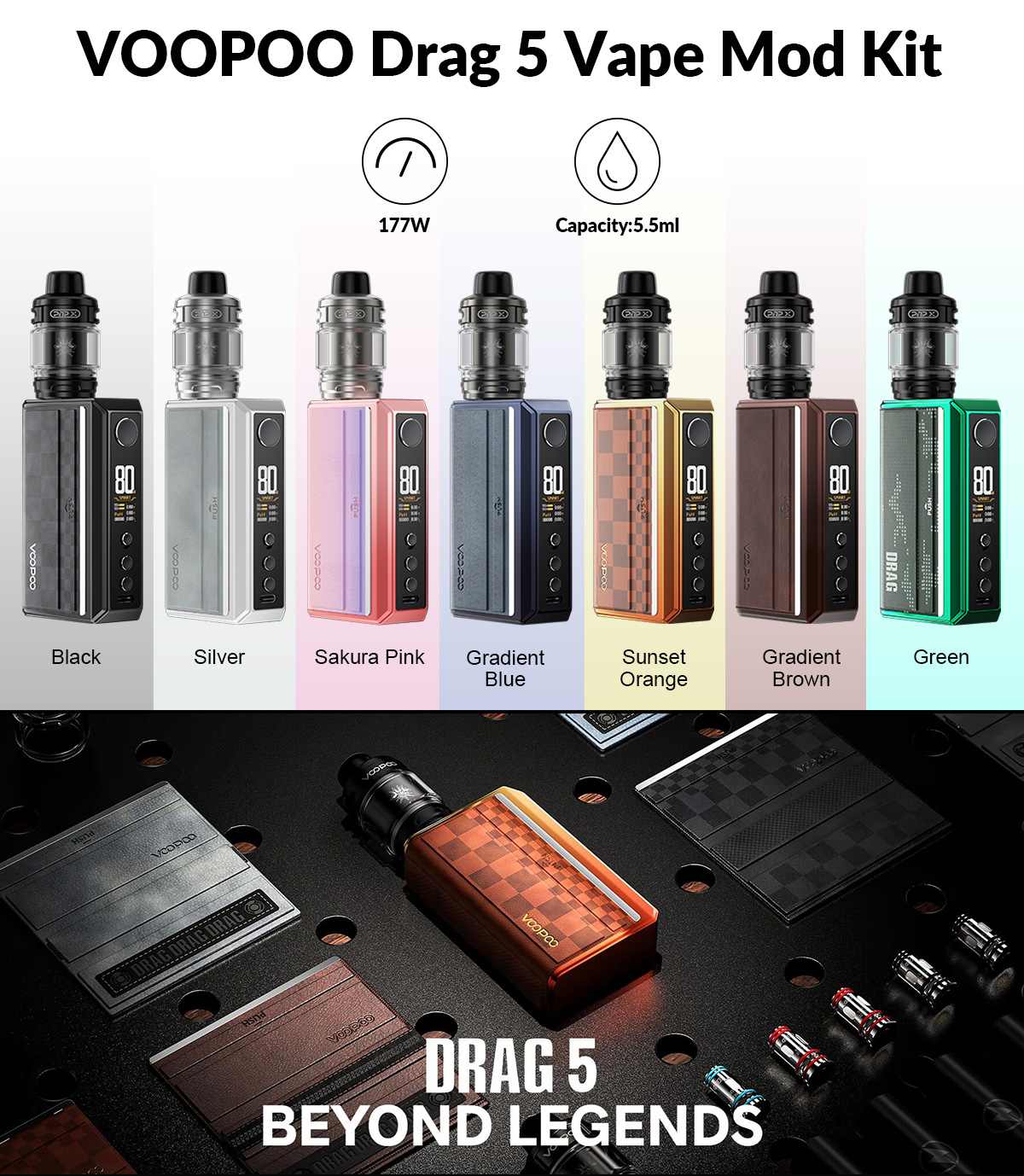 VOOPOO Drag 5 Vape Mod Kit for sale