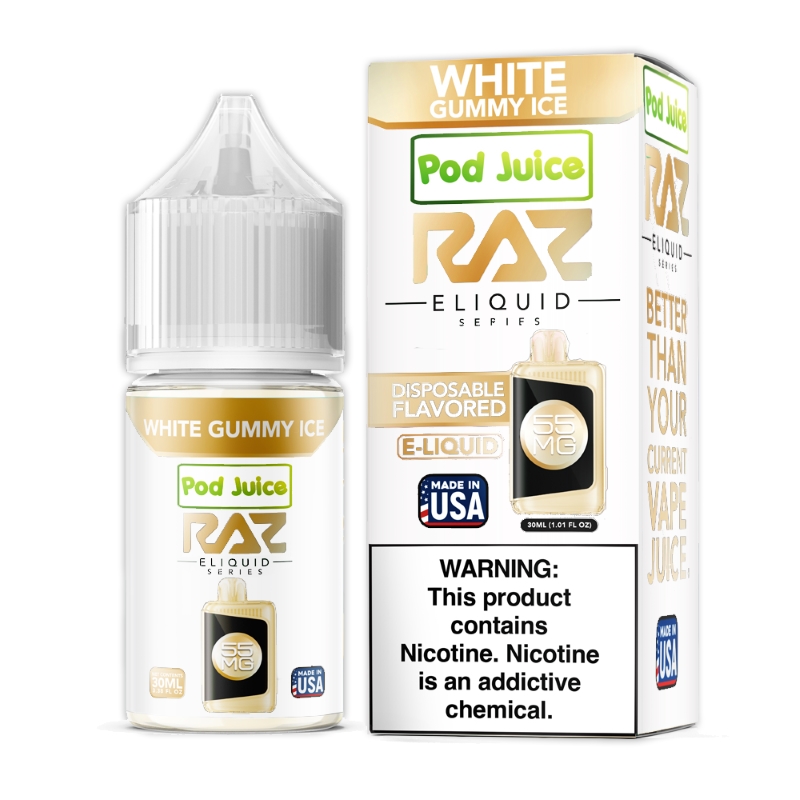 vape juice white gummy Ice Pod RAZ Disposable Collab Nic Salt E-juice 30ml Select Flavor ::Lemonade Chill spearmint blast How to Fix Foger