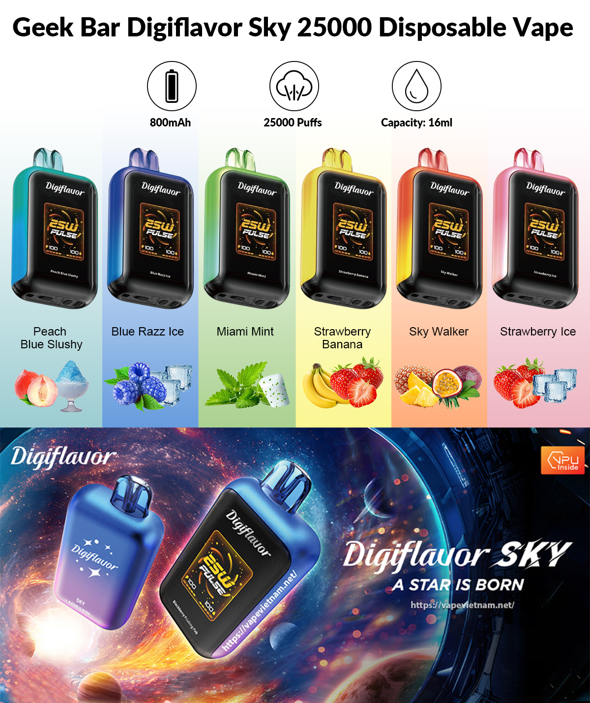 Geek Bar Digiflavor Sky 25000 near me