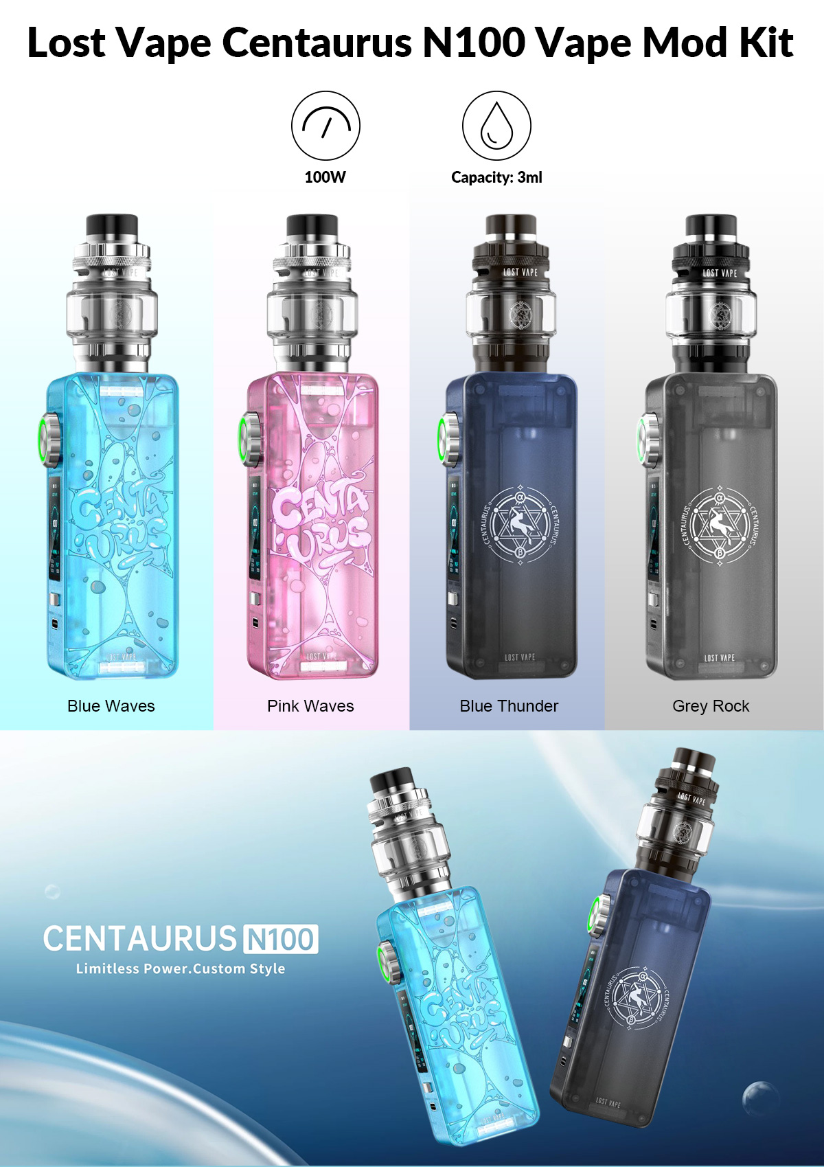 Lost Vape Centaurus N100 Vape Mod Kit for sale