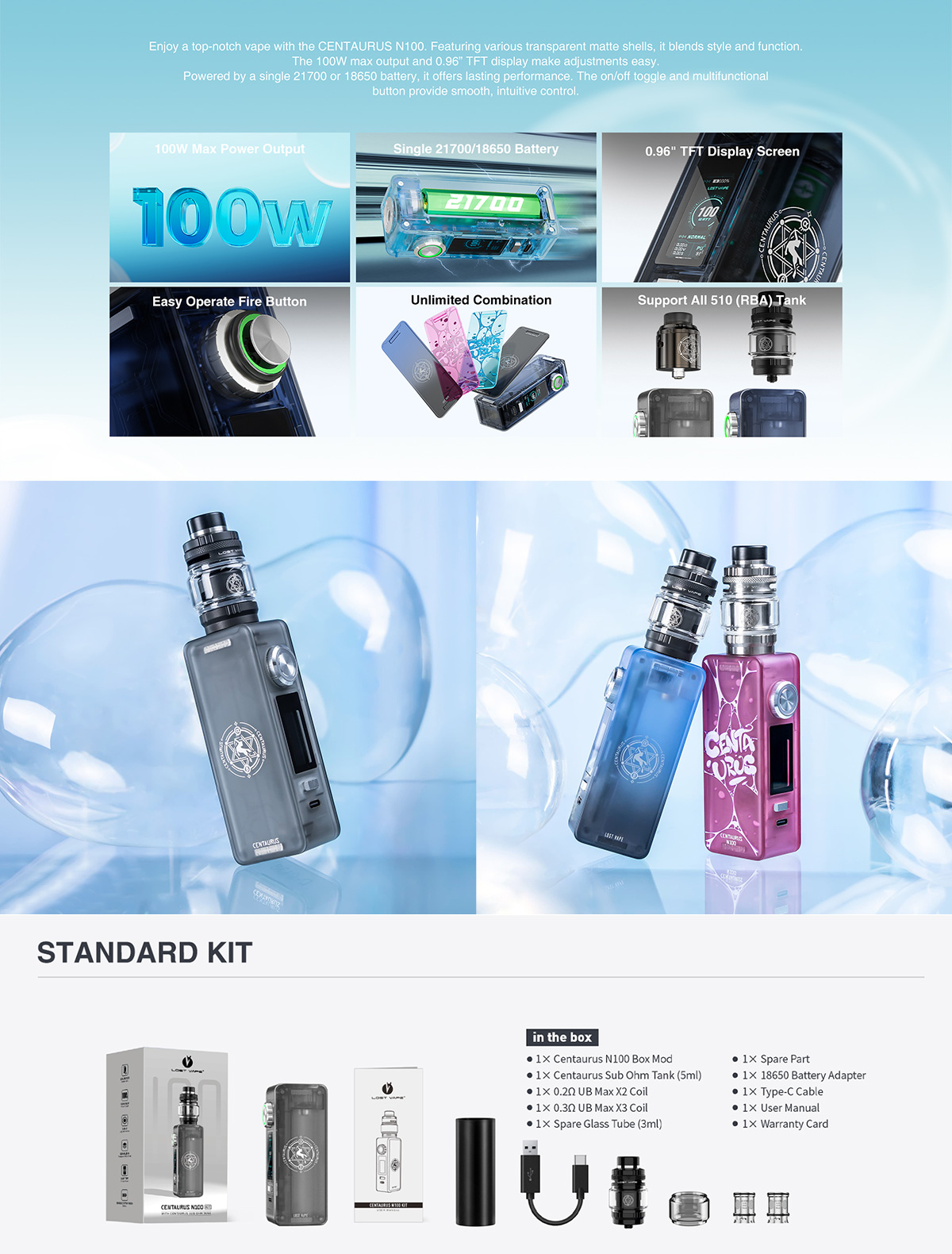 Lost Vape Centaurus N100 Vape Mod Kit near me