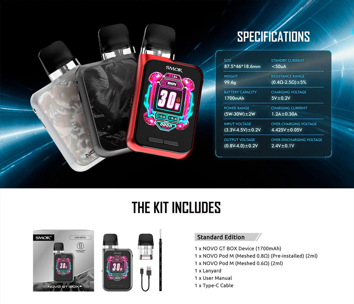 SMOK Novo GT Box Pod System Kit near me