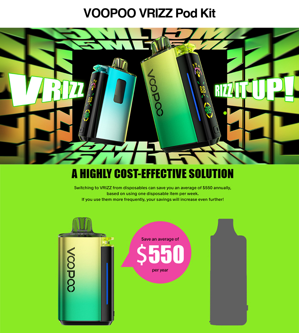 voopoo vrizz pod system kit for sale