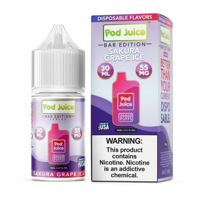 vape juice bar Pod PJ5000 Series Edition Sakura Grape Ice E-juice 30ml Flavor:Strawmelon Burst E-Cig The Best Vape Fruit