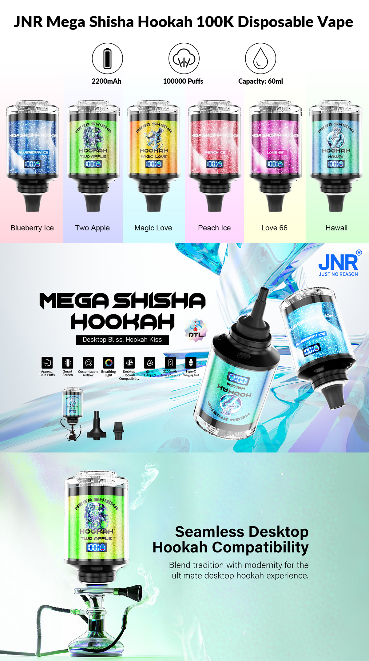 cheap jnr mega shisha hookah 100k