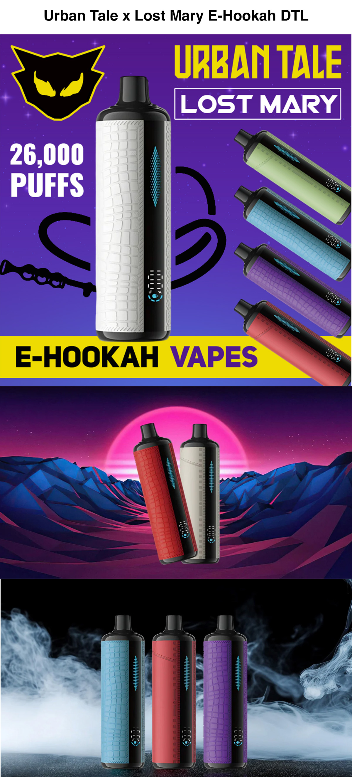 lost mary x urban tale e-hookah hot sale