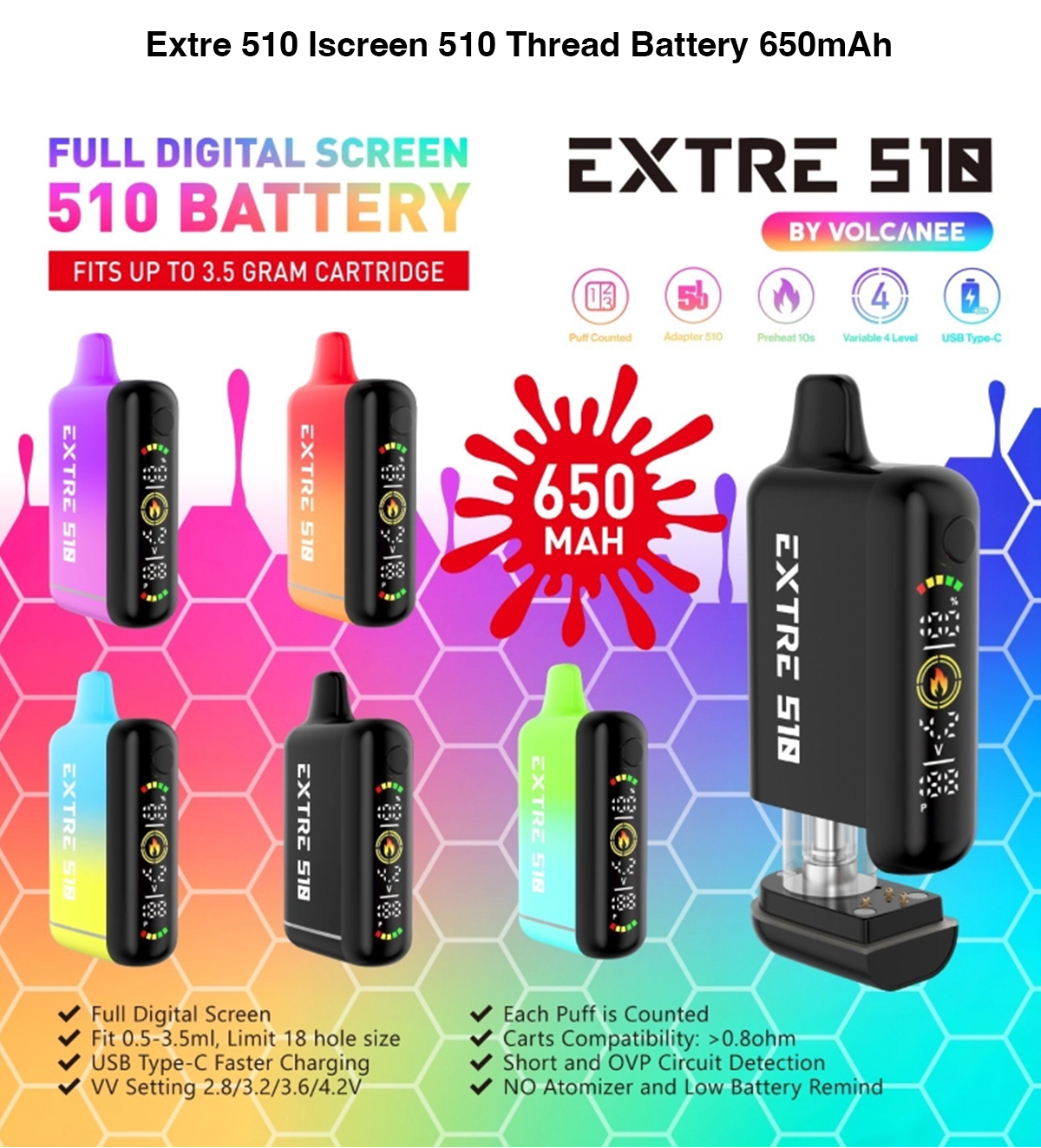 extre 510 iscreen 510 thread battery for sale