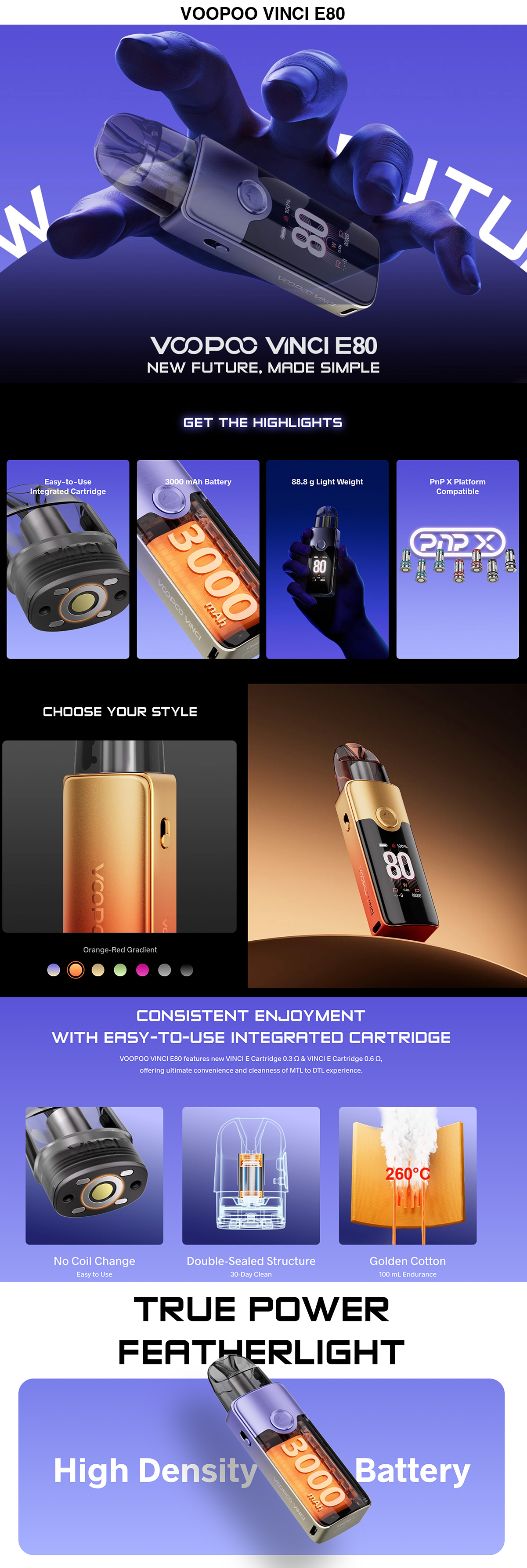 voopoo vinci e80 for sale 