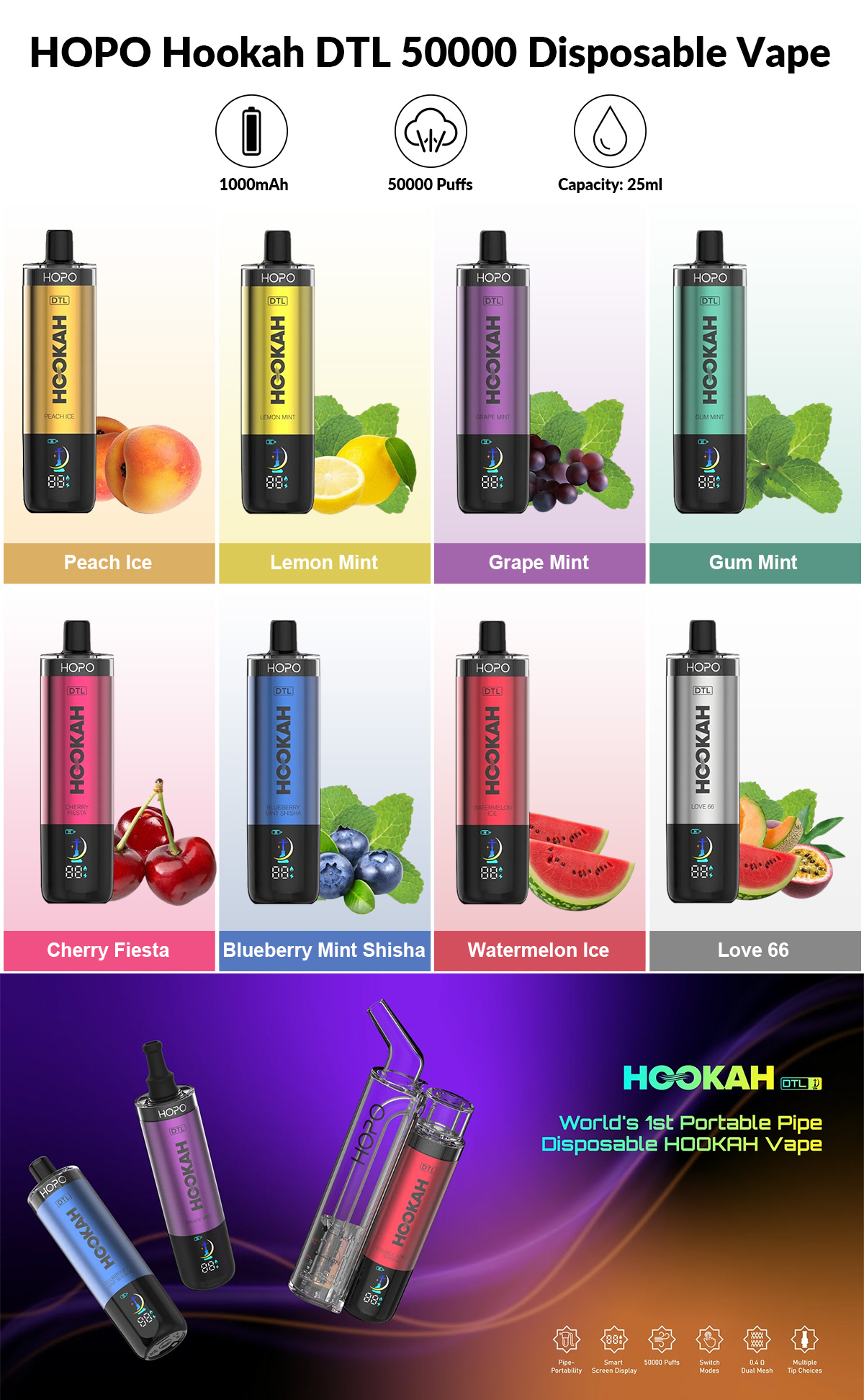 cheap hopo hookah dtl 50000