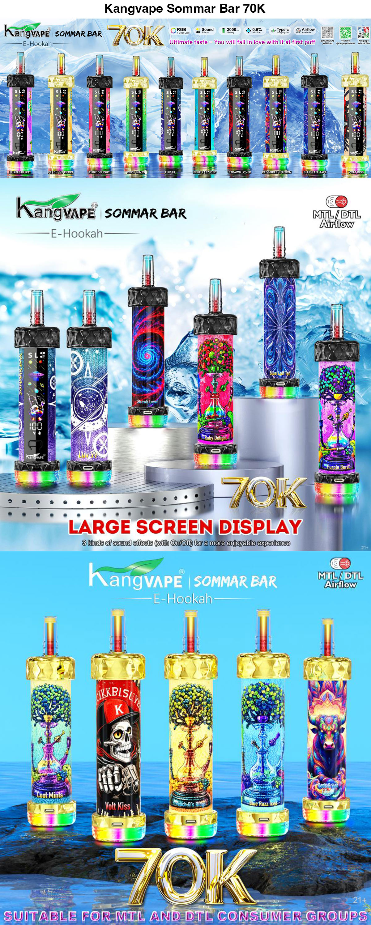kangvape sommar bar 70k for sale