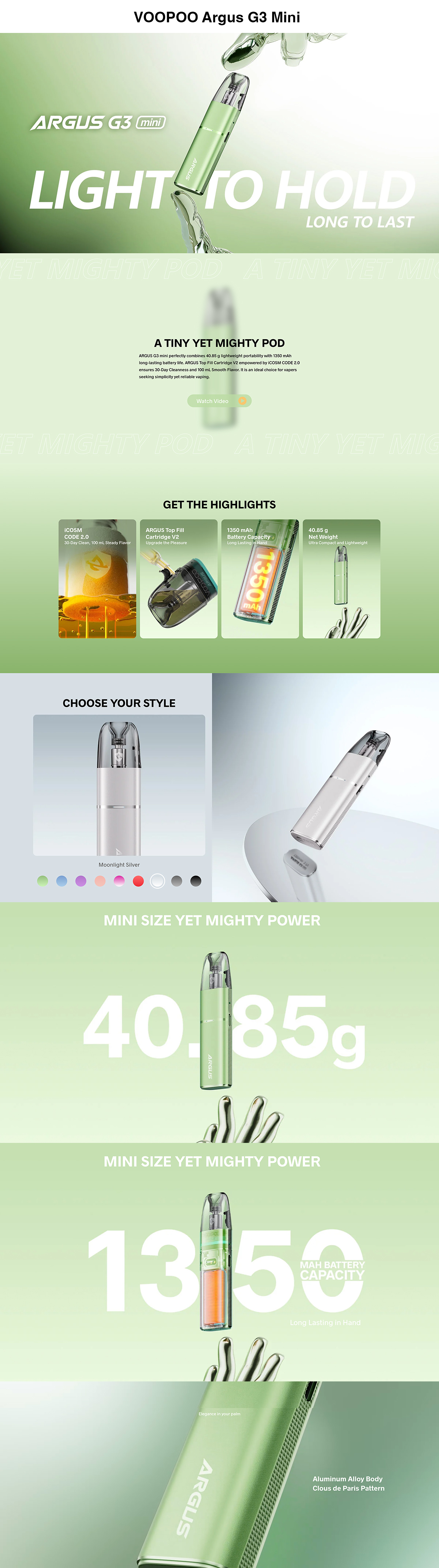 voopoo argus g3 mini for sale