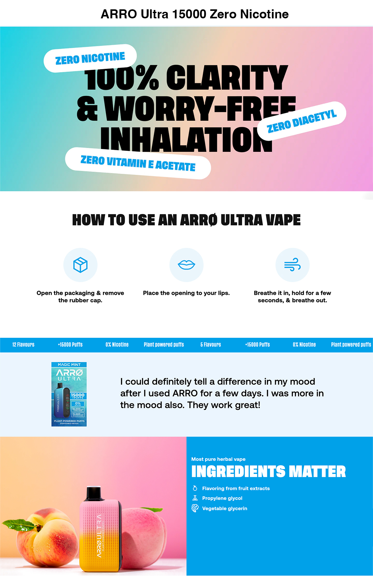 cheap arro ultra 15000 zero nicotine