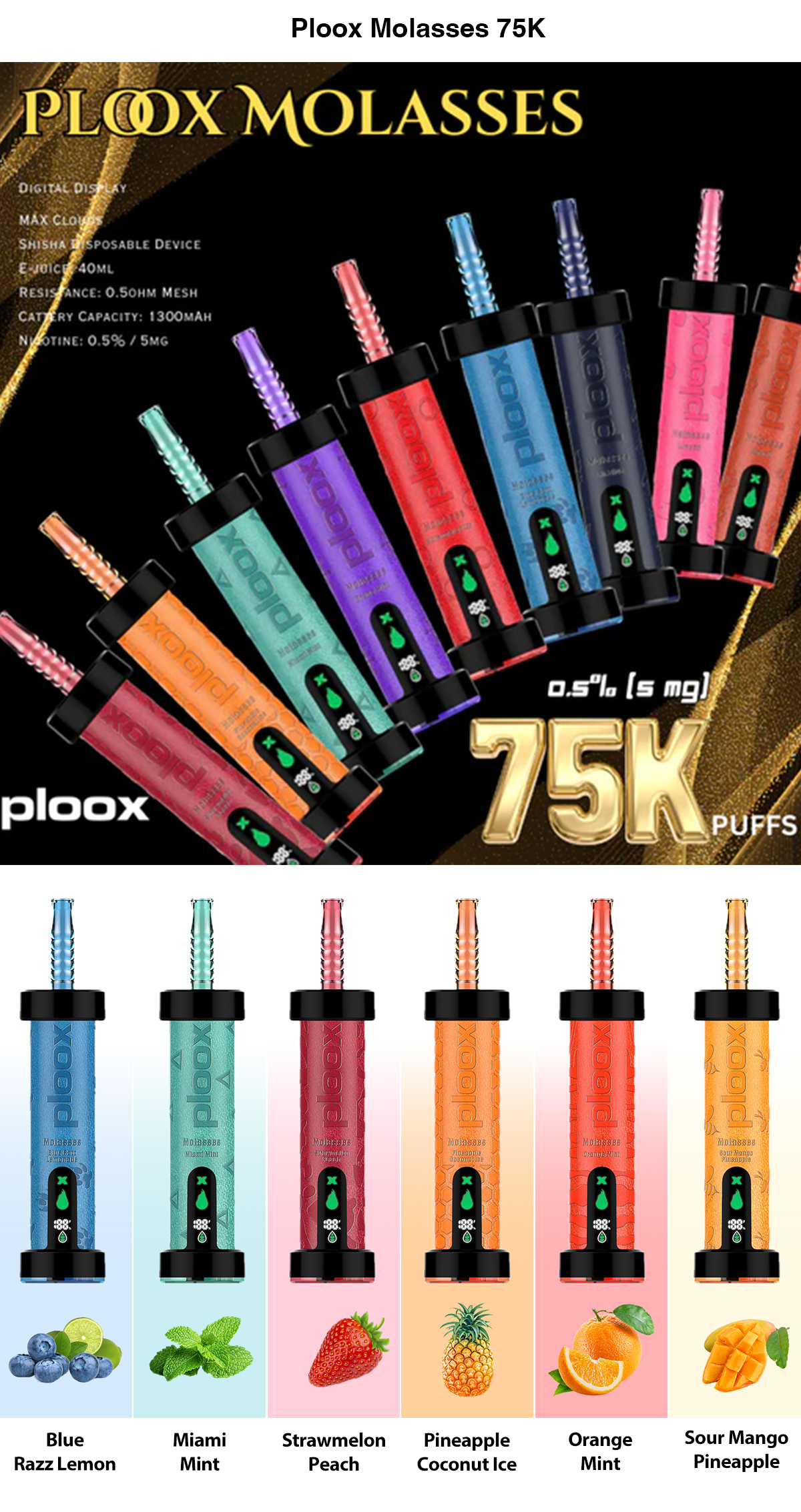 ploox molasses 75k for sale