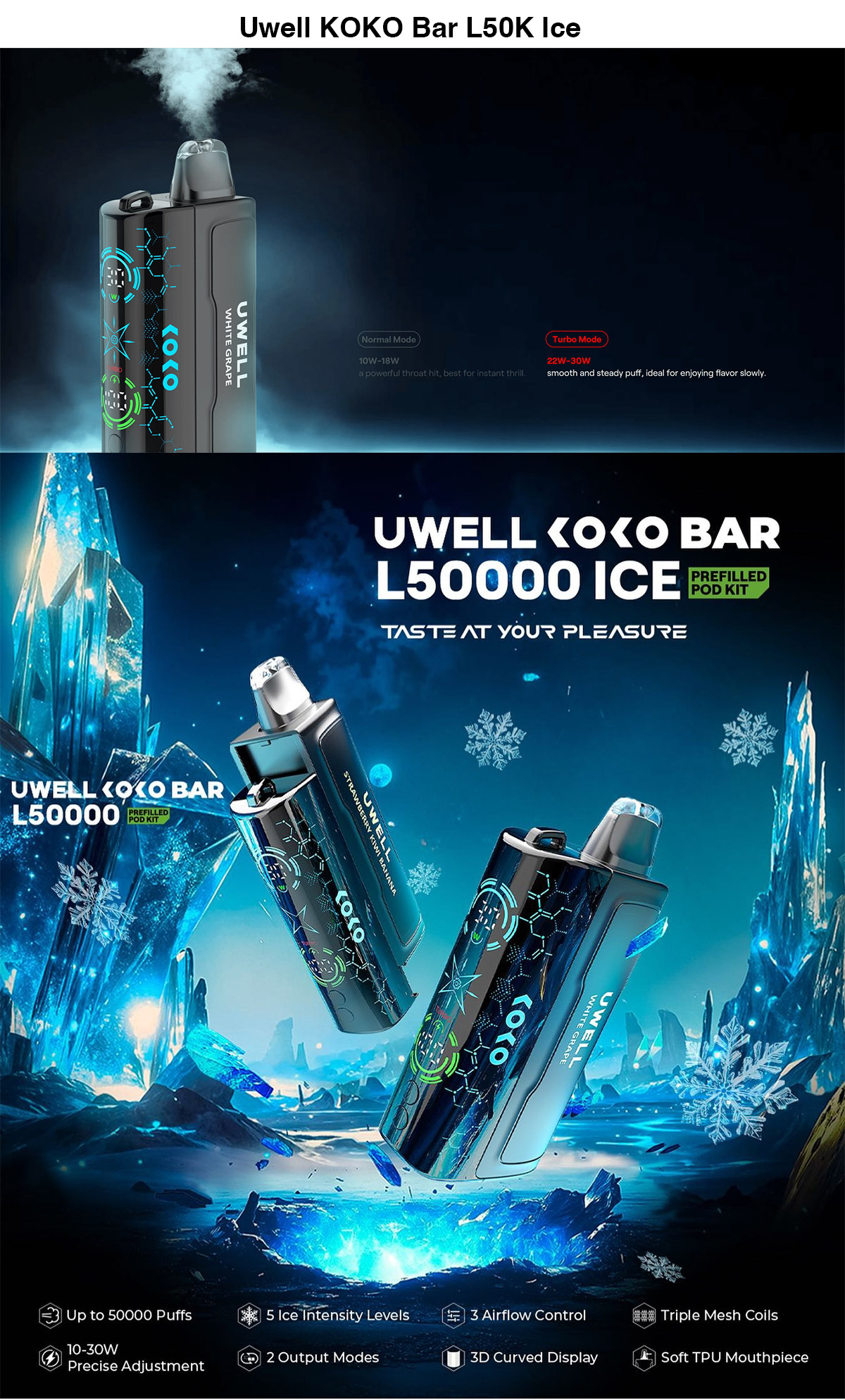 uwell koko bar l50k ice for sale