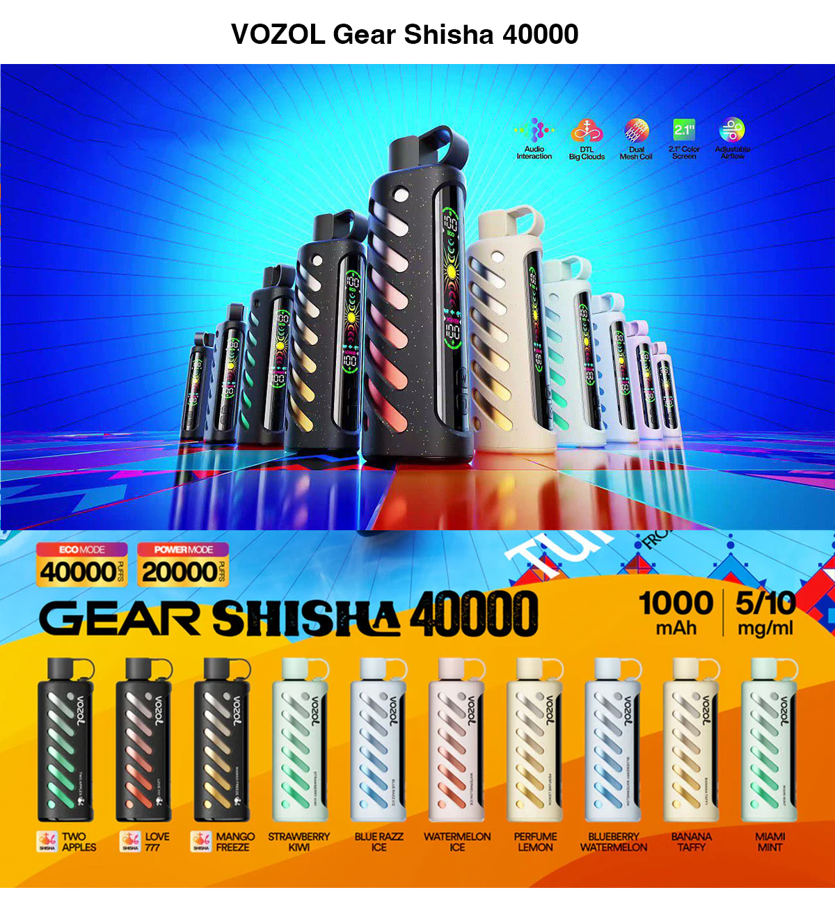 vozol gear shisha 40000 for sale