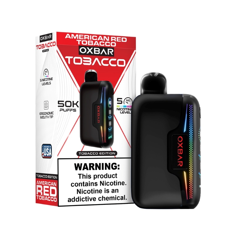 American Red Tobacco OXBAR Astro Maze 50K Disposable Vape
