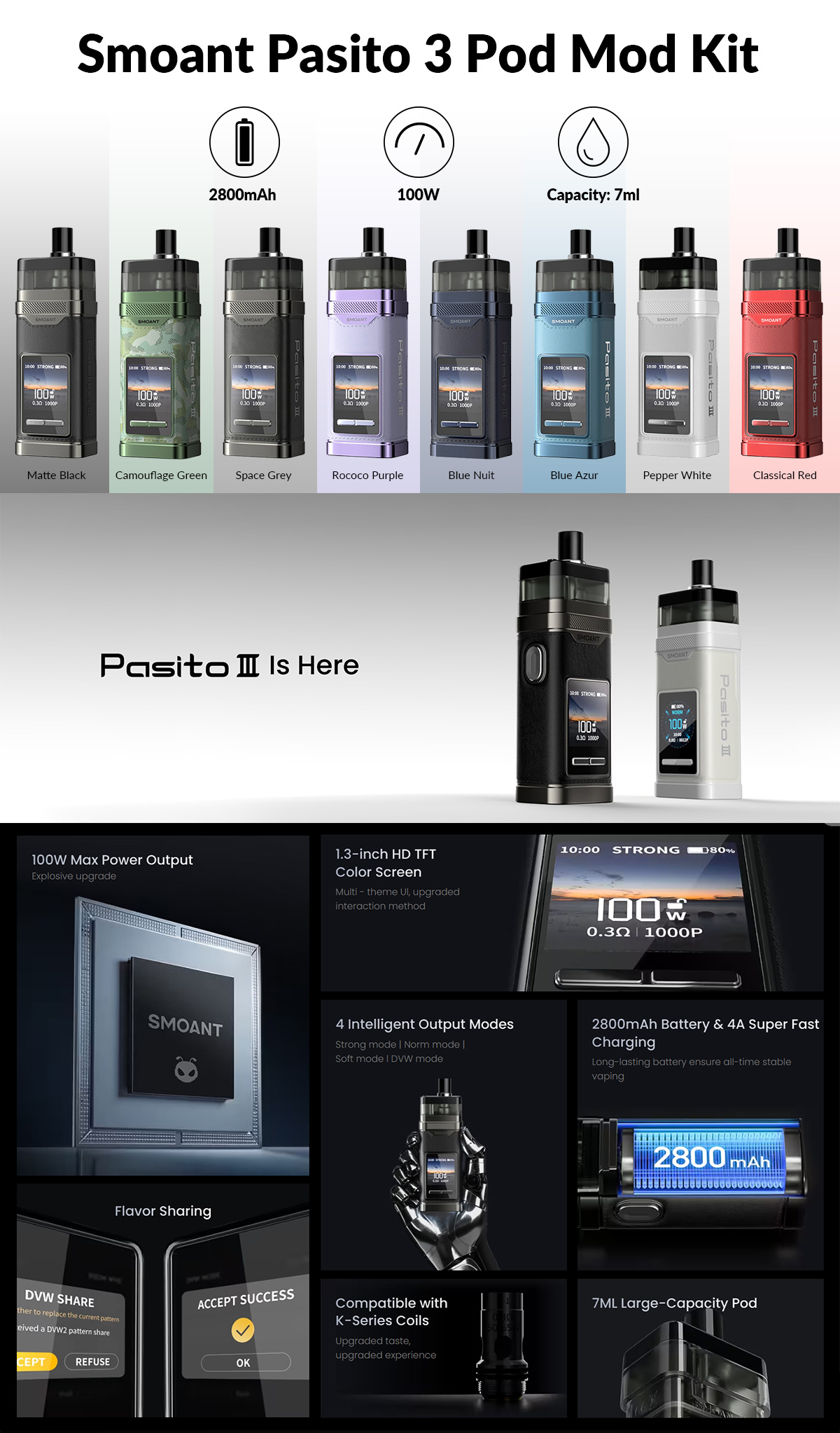 smoant pasito 3 pod mod kit for sale