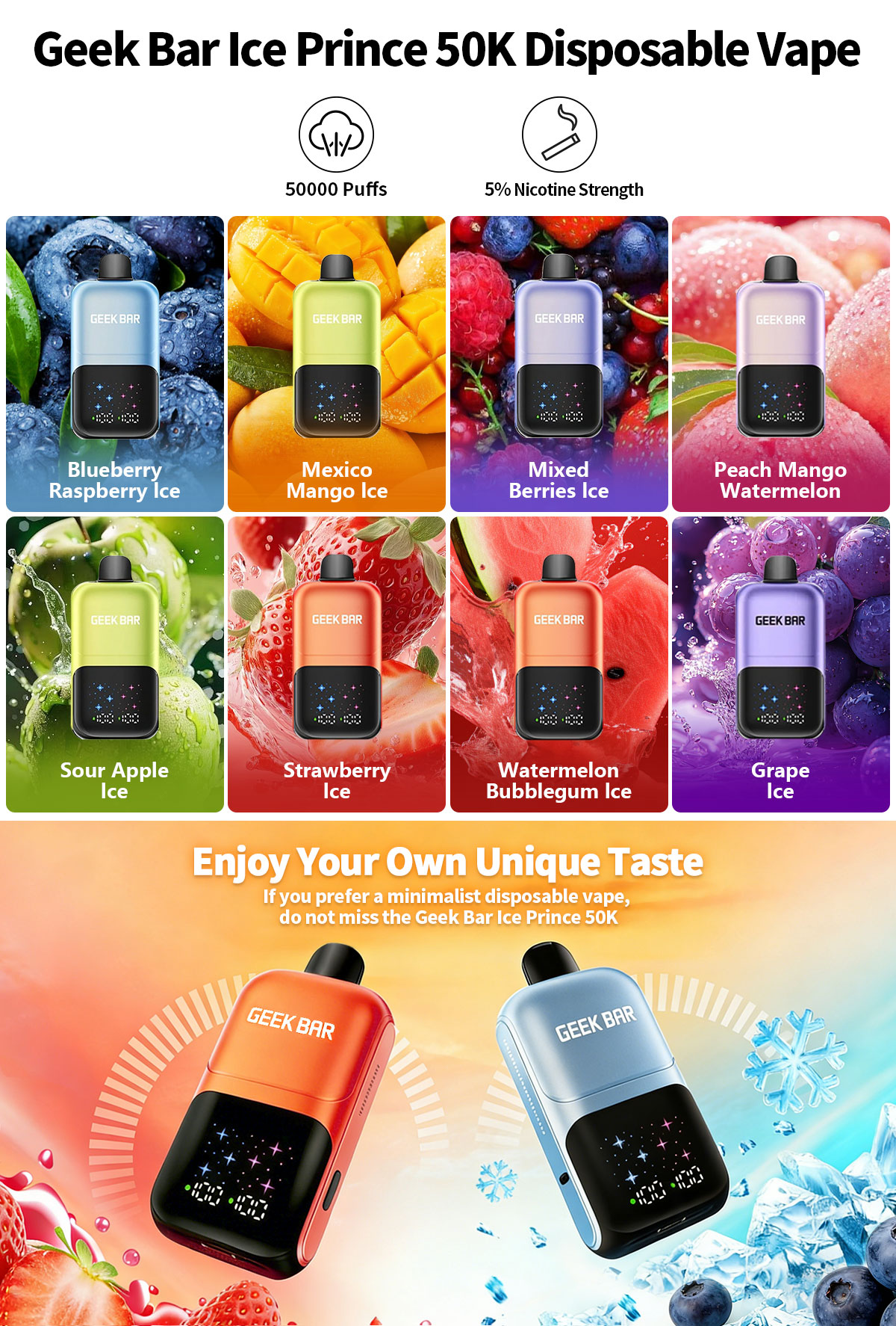 geek bar ice prince 50k