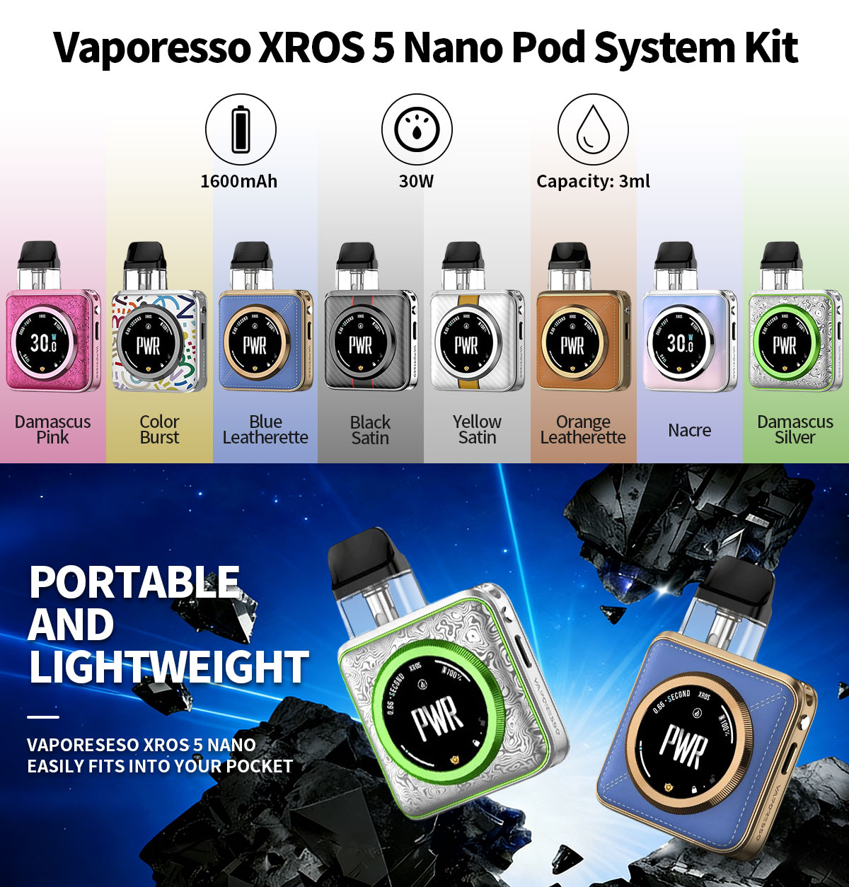 vaporesso xros 5 nano pod system kit