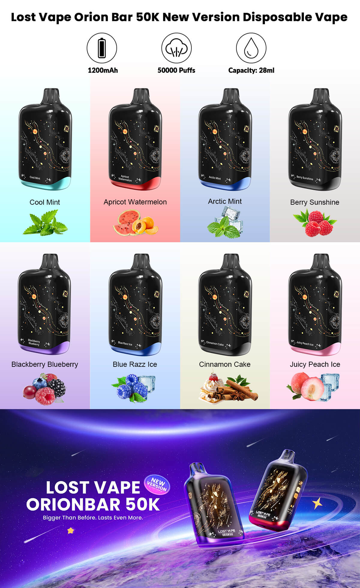 lost vape orion bar 50k new version for sale