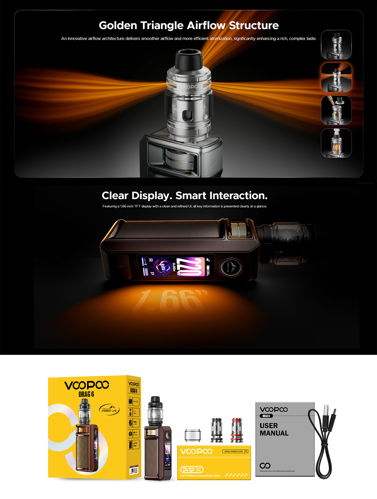 voopoo drag 6 vape mod kit for sale