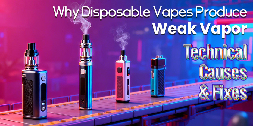 Why Disposable Vapes Produce Weak Vapor? Technical Causes