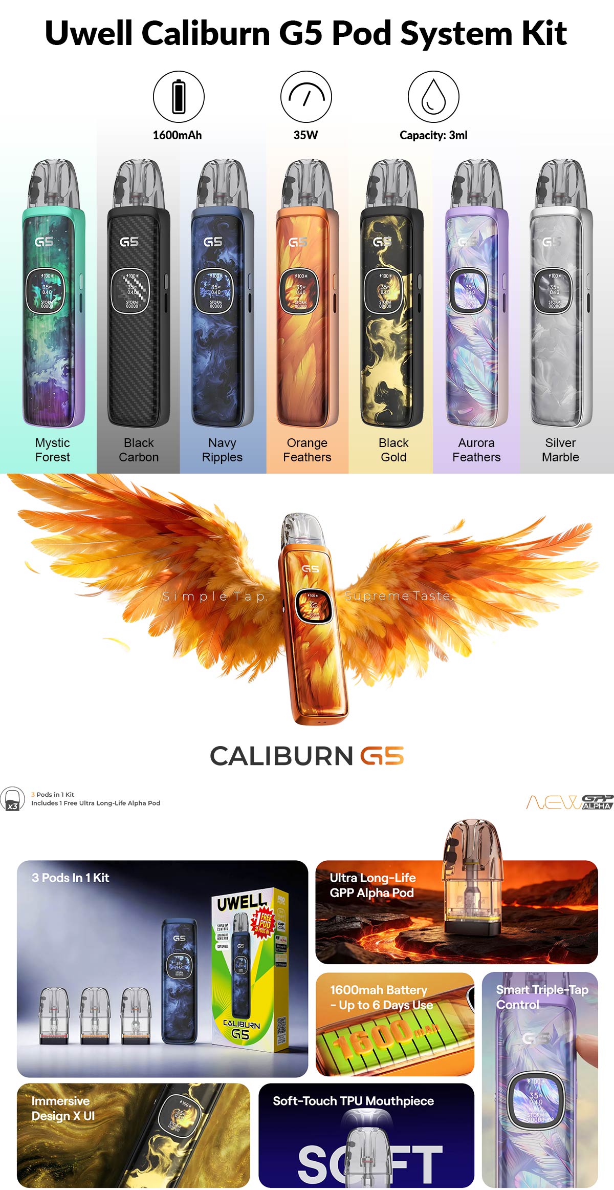 uwell caliburn g5 kit