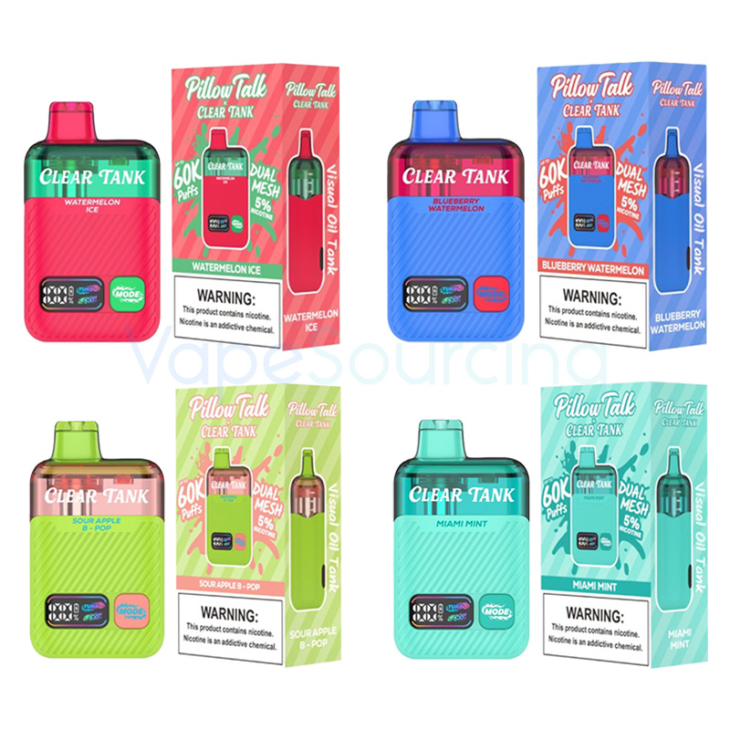20.15% off Pillow Talk Clear Tank 60K Disposable Vape 5%, only $11.89